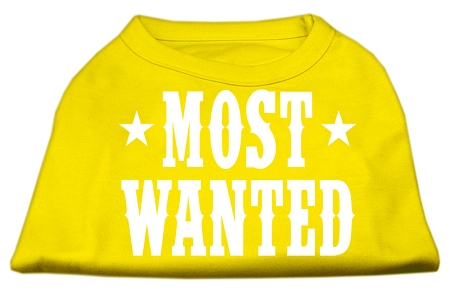 Most Wanted Screen Print Shirt Yellow XL